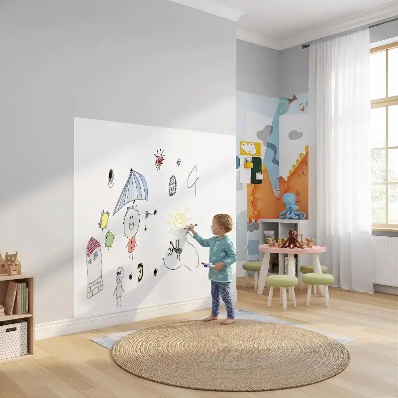 Reusable Electrostatic Whiteboard Wall Sticker | 45–60cm Wide Whiteboard Wall Sticker QXL
