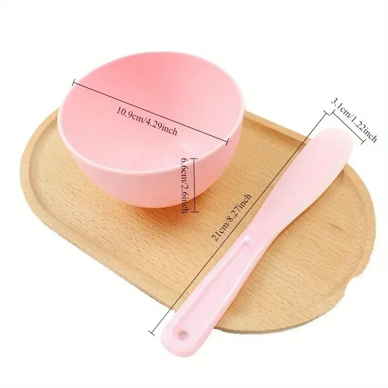 Silicone Facial Mask Mixing Bowl & Stick Set – Large Mask Mixing Bowl Set QXL