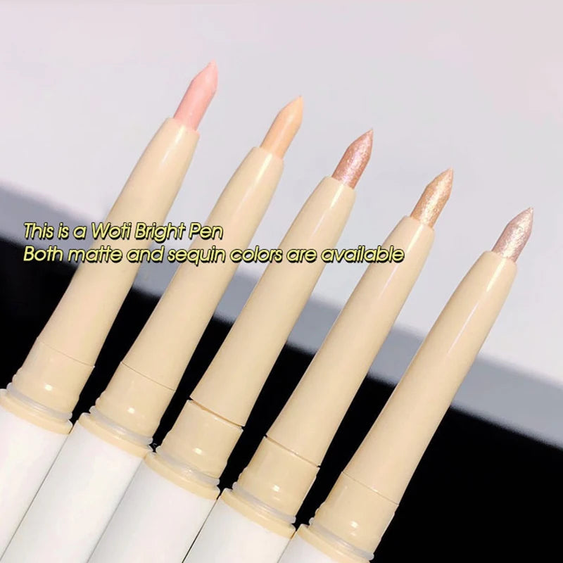 Double-Ended Silkworm Eye Pen | Matte & Pearl Shadow Liner Eye Shadow Liner Pen QXL