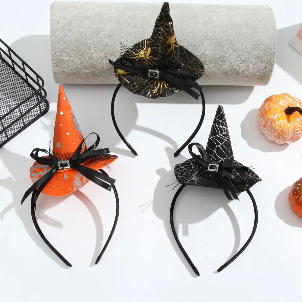 Halloween Headband | Skull Pumpkin Witch Hat Party Hairband Halloween Costume Headband QXL
