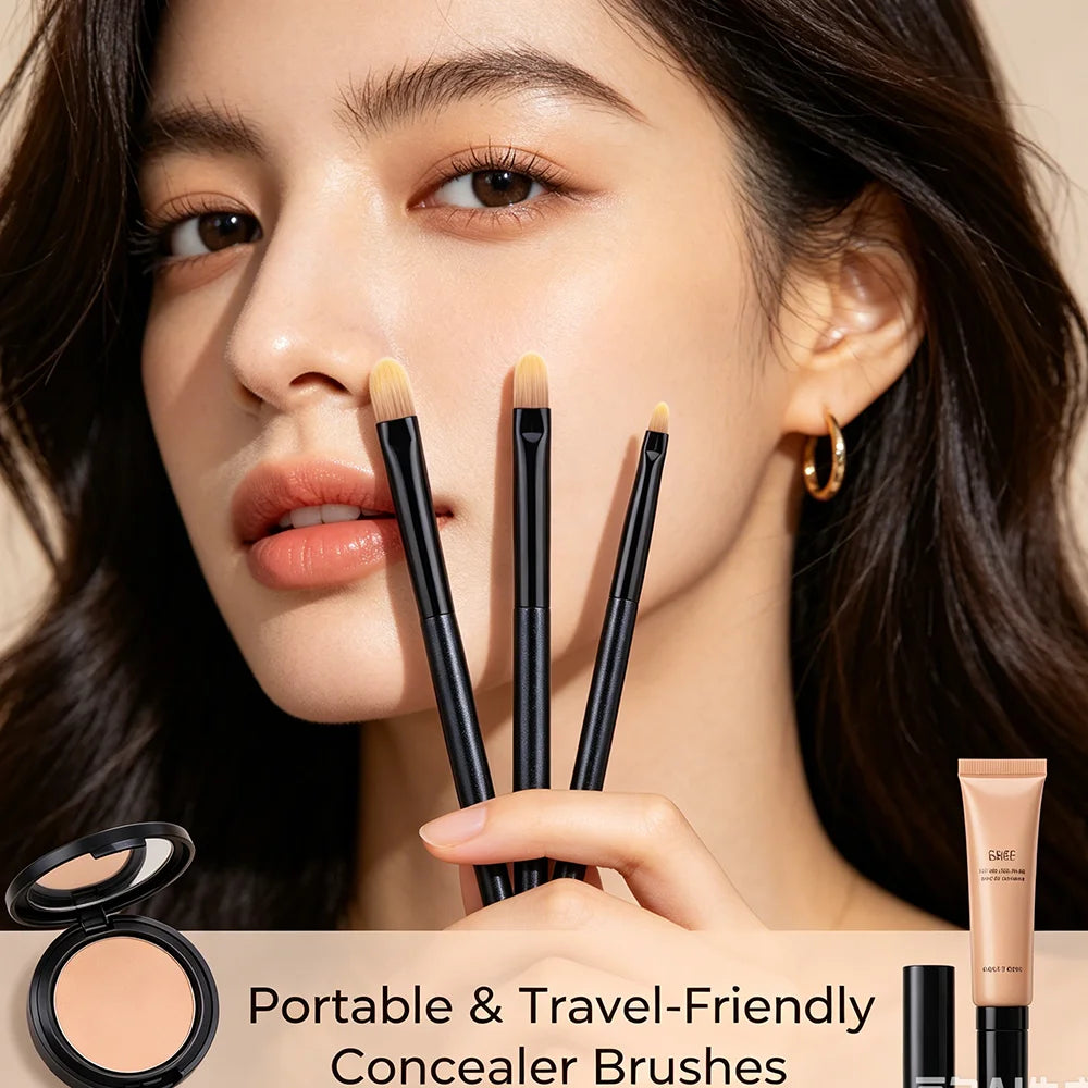 Precision Concealer Brush | Microfiber Synthetic Lip & Face Tool Concealer Brush QXL