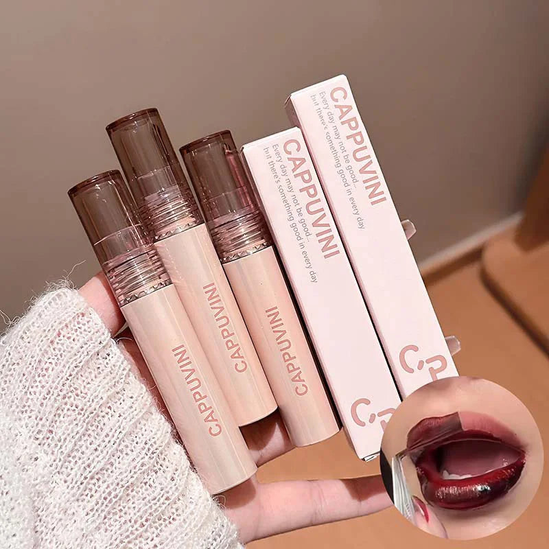 Cappuvini Natural Tear Lip Glaze | Moisturizing Long-Lasting Lip Gloss QXL