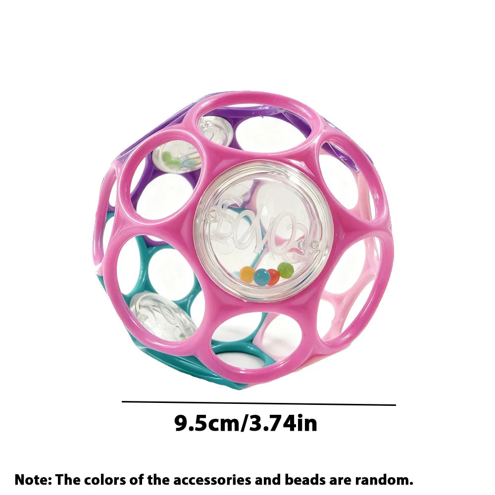 Soft Baby Grasping Ball Rattle with Bell | Sensory Toy Baby Sensory Rattle QXL
