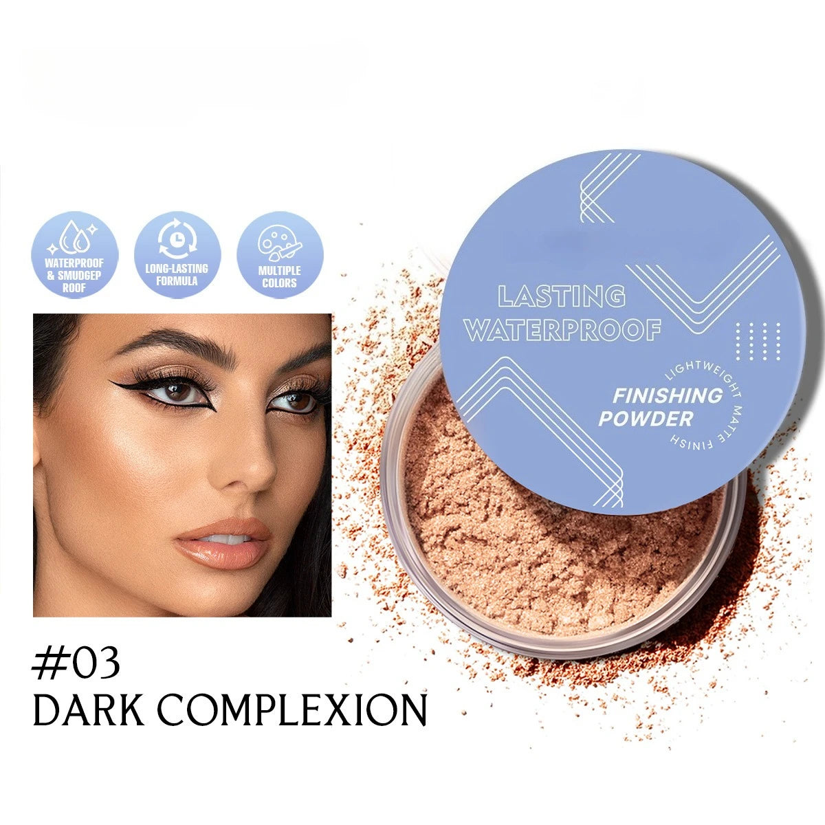 Matte Setting Powder Compact | Oil-Control, Long-Lasting Setting Powder Compact QXL W006-03