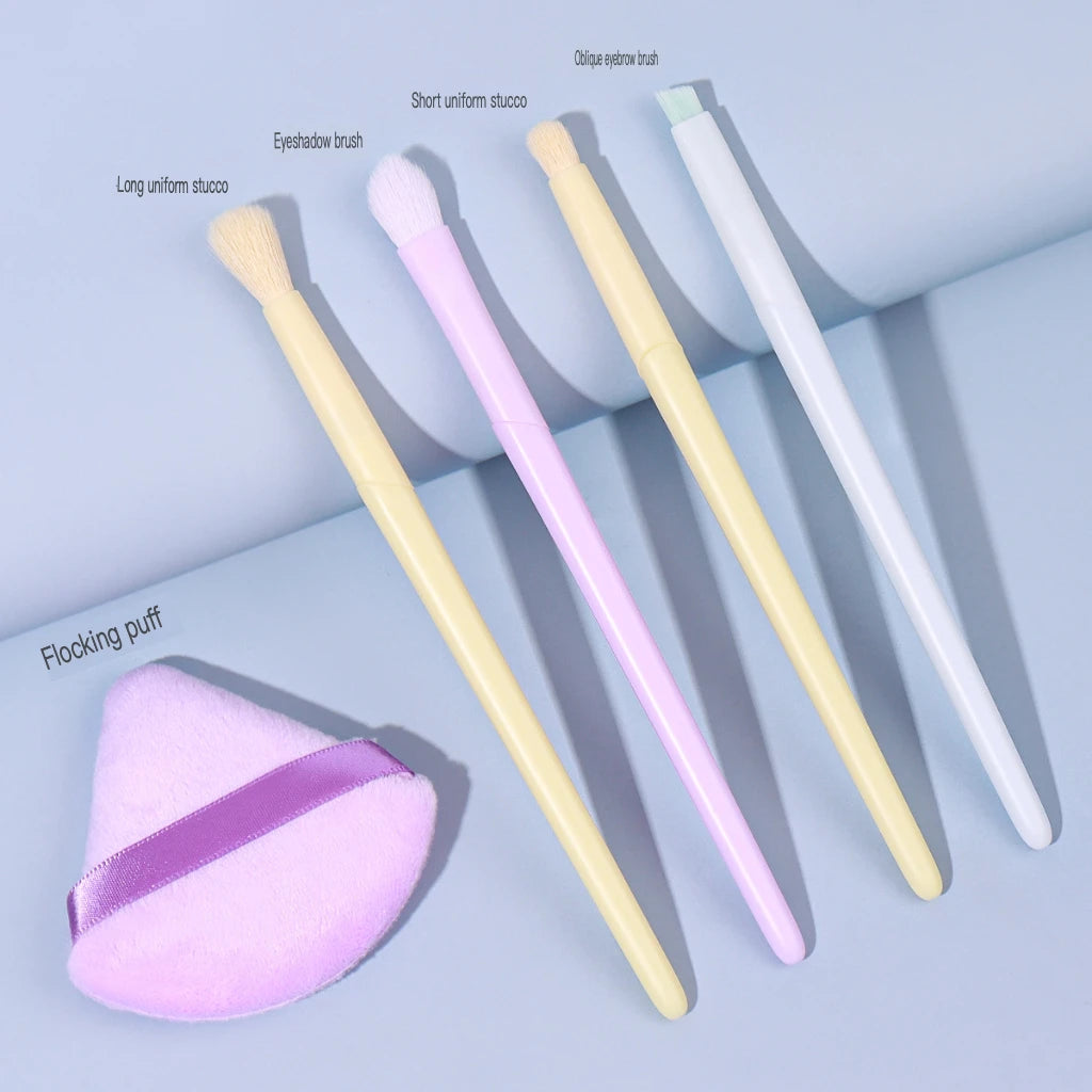 Portable Mini Macaron Makeup Brush Set – 4-Piece Eye Kit Makeup Brush Set QXL