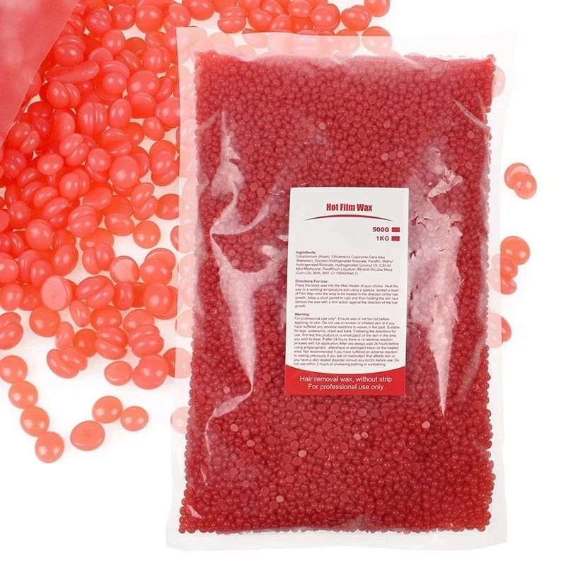 500g Hard Wax Beans | No-Strip Full Body Hair Removal Depilatory Wax Beads QXL