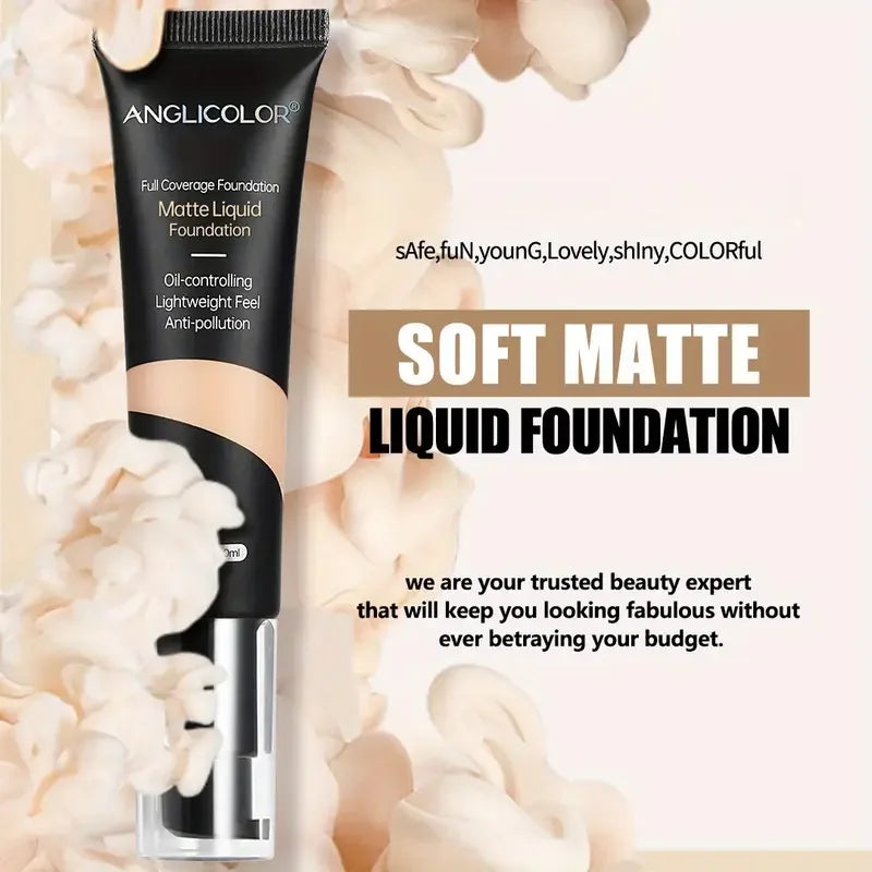 VERONNI 5-Shade Liquid Concealer & Foundation | Long-Lasting Liquid Concealer Foundation QXL
