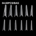 60-Pack Dual Form Nail Extension Molds | UV Acrylic Gel Tips Nail Extension Molds QXL 04-60PCS-BAG