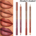 3-Piece Lip Liner Set – 2 Double-Tip Liners + Sharpener Lip Liner Set QXL set 3 No Sharpener