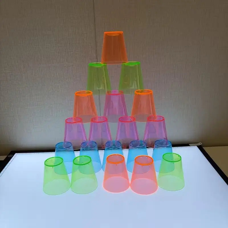 20-Pc Reggio Emilia Sensory Tiles | 20 Colors Light Table Play Sensory Learning Tiles QXL