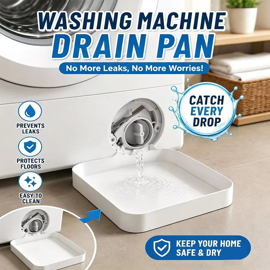 Washing Machine Drain Tray & Funnel | Anti-Leak Overflow Pan Washer Drain Tray QXL