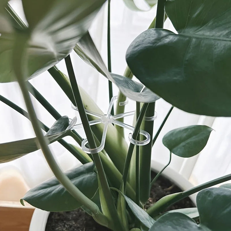 4-Pack Adjustable Transparent Plant Support Clips for Stems Plant Support Clips QXL
