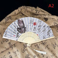 Chinese Folding Fan | Bamboo Tassel Vintage Hand Fan Folding Hand Fan QXL A2
