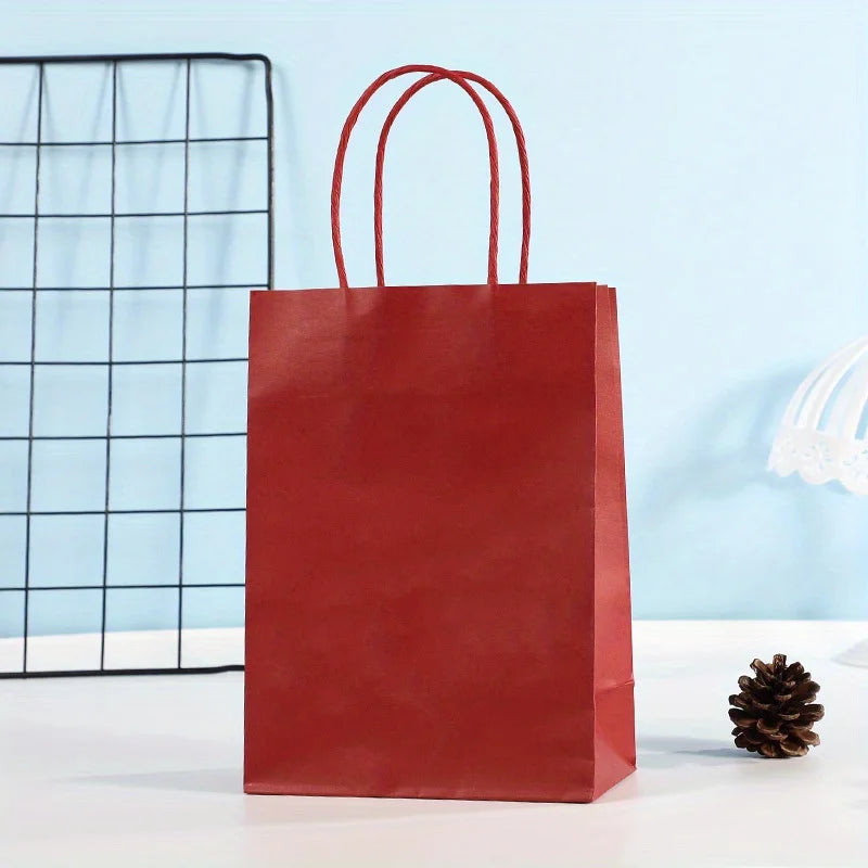 Kraft Paper Party Favor Bags with Handles | Birthday Gift Bags Party Favor Bags QXL