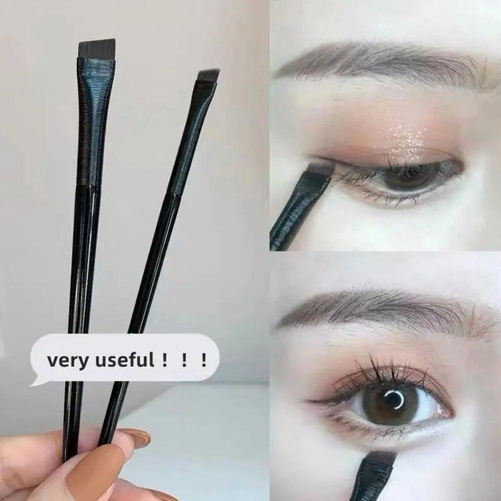 3-Pc Foundation & Angled Eyeliner Brush Set | Flat Head Makeup Brush Set QXL
