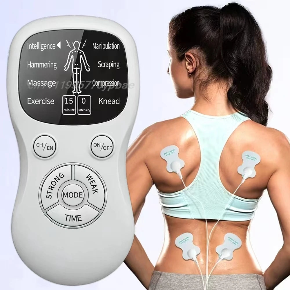 Portable EMS TENS Muscle Stimulator | Dual Channel Massager EMS TENS Massager QXL