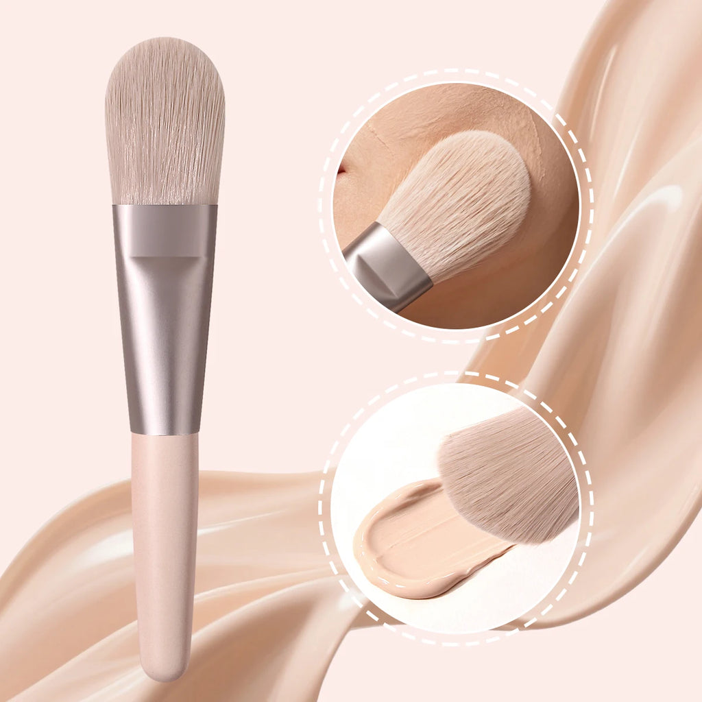 KOSSHOW Foundation Brush | Wooden Handle & Dense Nylon Bristles Foundation Makeup Brush QXL YELLOW