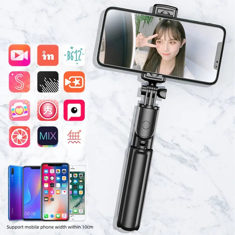 360° Flexible Selfie Stick Tripod with Wireless Remote Selfie Stick Tripod QXL