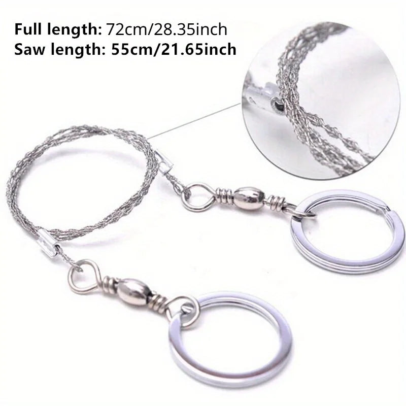 Portable Manual Steel Wire Saw for Camping, Hiking & Survival Manual Wire Saw QXL 1pc