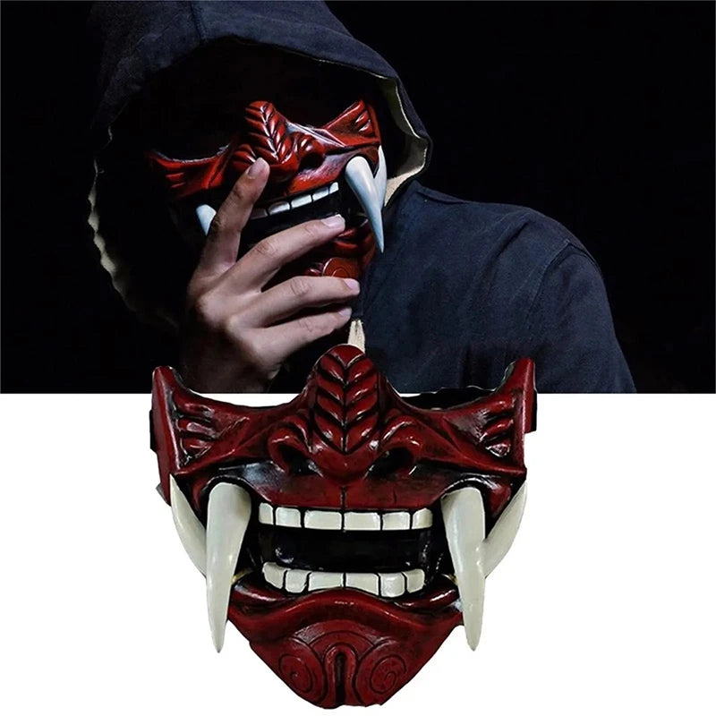 Japanese Oni Demon Samurai Mask | Halloween Cosplay Prop Costume Mask QXL