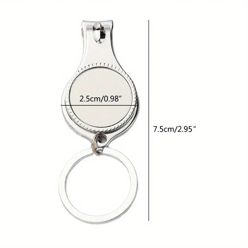 3-in-1 Nail Clipper Keychain | Stainless Steel Bottle Opener Nail Clipper Keychain QXL