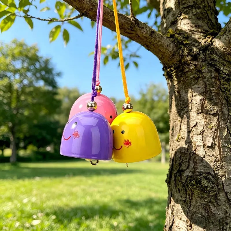 Smiley Face Wind Chimes | Metal DIY Bells Outdoor Decor 3-Pack Outdoor Wind Chimes QXL