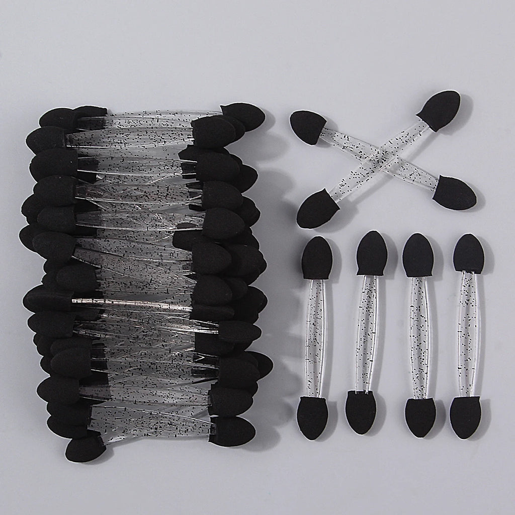 50-Pack Double-Ended Sponge Eyeshadow Applicators – Black Eyeshadow Applicator QXL