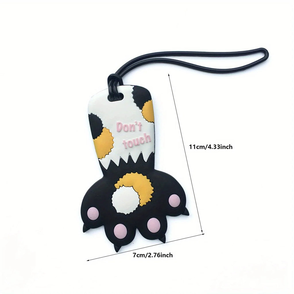 Macaron Cat Paw Luggage Tag | Anti-Loss PVC Travel Tag Set Luggage Tag QXL