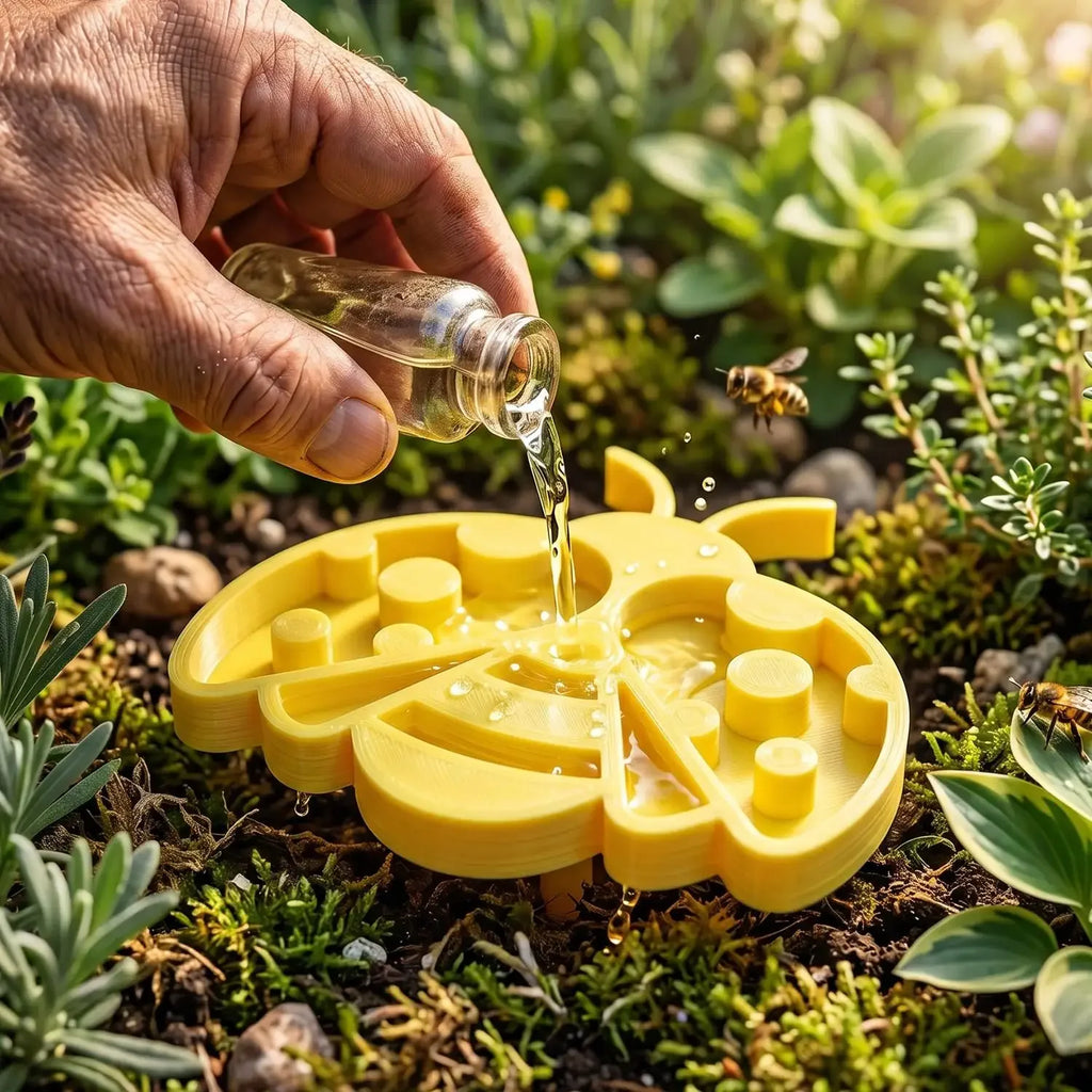 Bee-Shaped Insect Drinking Bowl & Butterfly Feeder Garden Stake Garden Stake Feeder QXL
