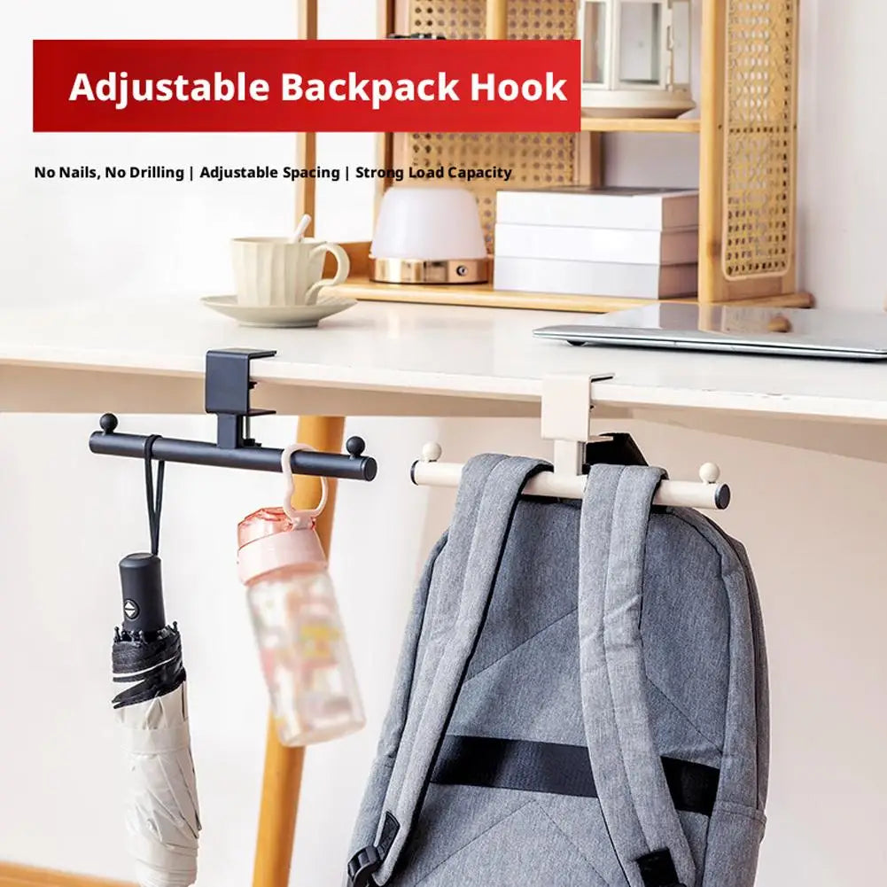 No-Drill Under-Desk Hook | Clamp Headset & Bag Hanger Under-Desk Hook QXL