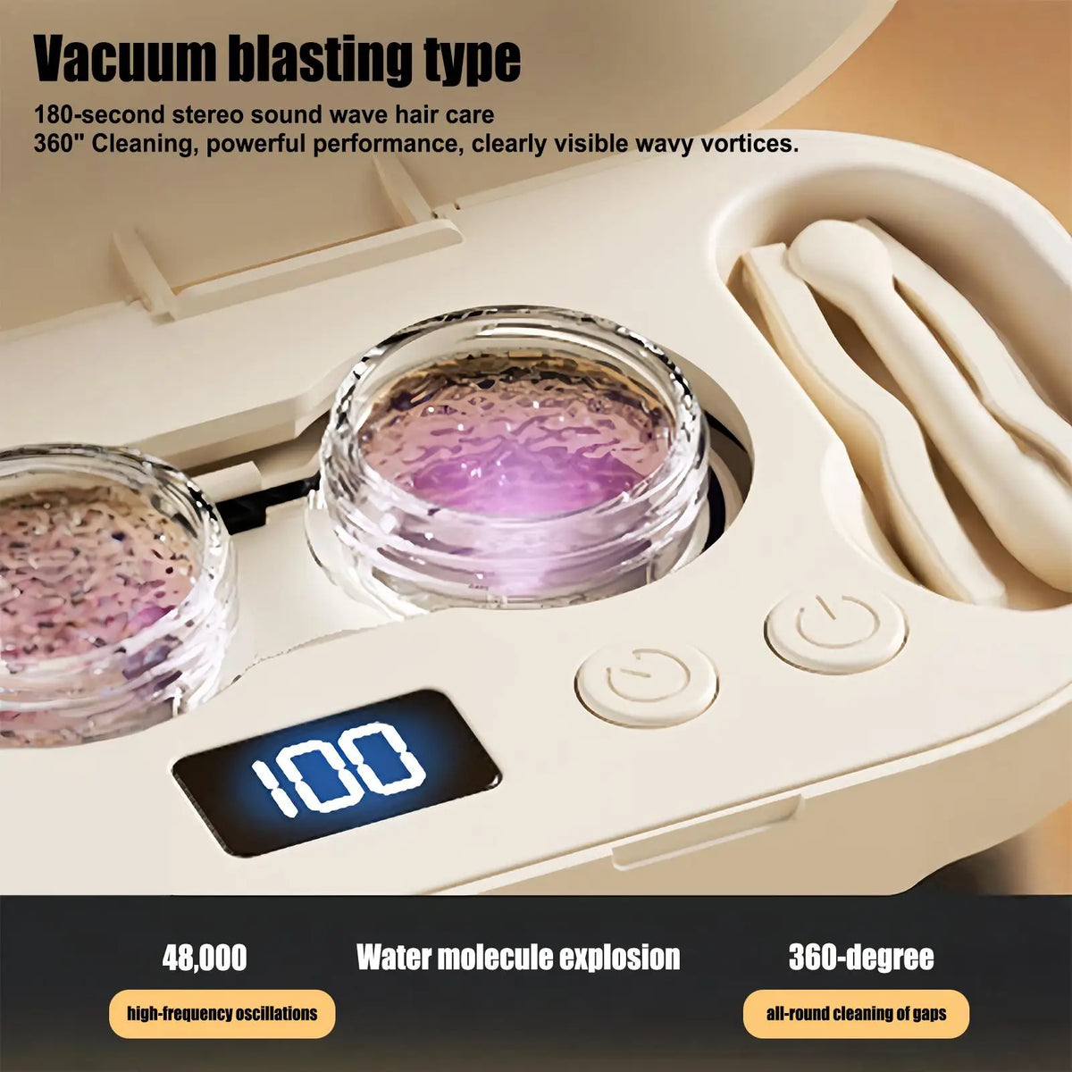Ultrasonic Contact Lens Cleaner Case | USB-C, 3-Min Clean Lens Cleaning Case QXL