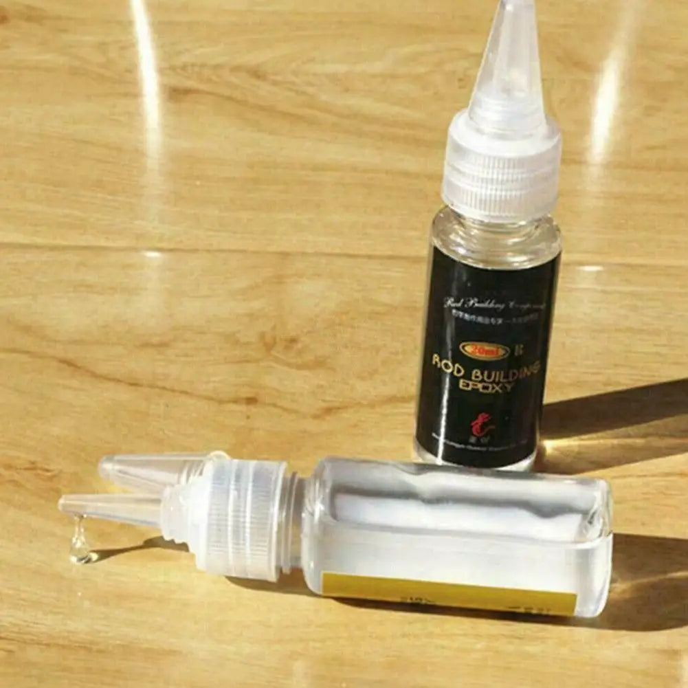 2-Pack Fishing Rod Epoxy AB Glue | Clear Repair Adhesive 20ml Fishing Rod Epoxy Glue QXL