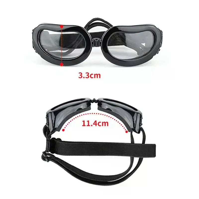 Adjustable Dog Goggles – UV & Windproof Pet Sunglasses Pet Eye Protection QXL