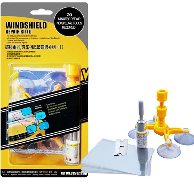 DIY Windshield Repair Kit – Cracked Glass Resin Sealer Windshield Repair Kit QXL