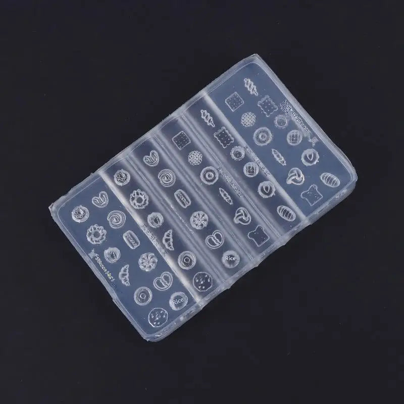 3D Bread Dessert Silicone Nail Art Mold | DIY Resin Craft Nail Art Silicone Mold QXL