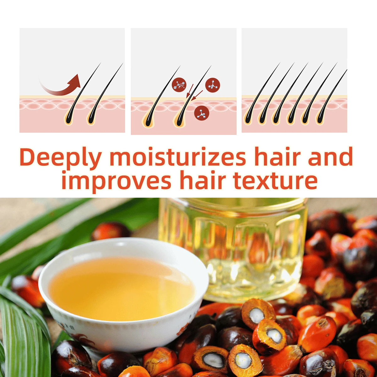 Batana Oil Hair Mask – Thicker, Smoother Hair for Men & Women Hair Treatment Mask QXL