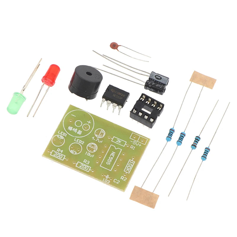 NE555 DIY LED Flasher & Signal Generator Kit with PCB Electronics DIY Kit QXL