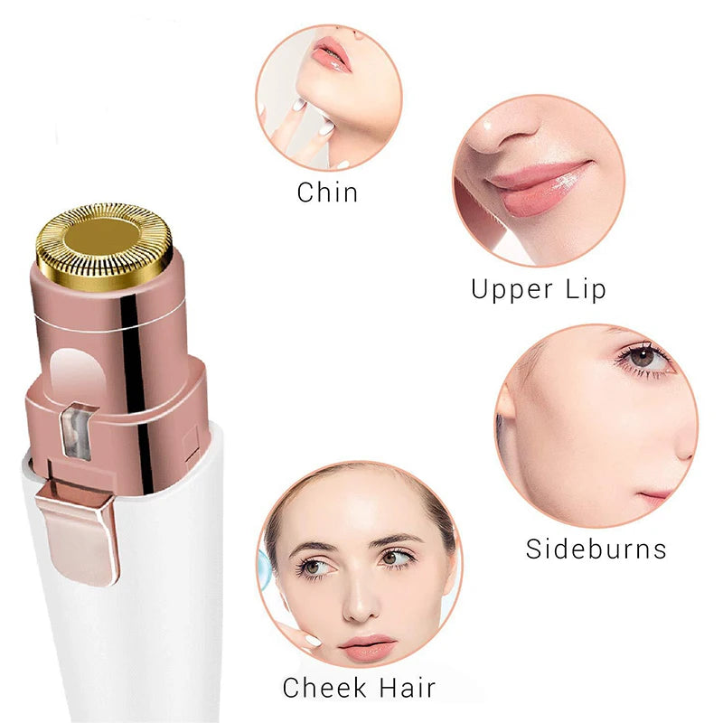 2-in-1 Electric Eyebrow Trimmer & Facial Hair Remover Women Electric Hair Trimmer QXL