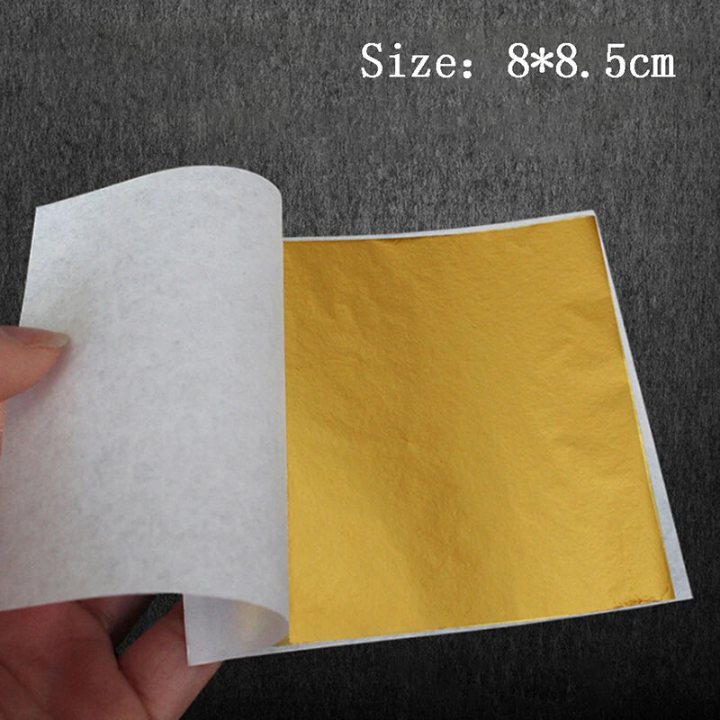 100-Sheet Gold Foil Leaf Sheets for Gilding & DIY Crafts Craft Foil Sheets QXL