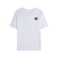 Women's 100% Cotton Heart Print T-Shirt | Casual Daily Tee Casual Cotton T-Shirt QXL 17 M