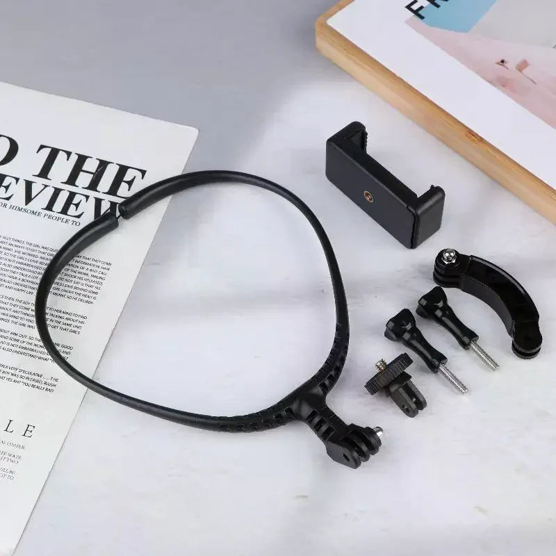 2-in-1 Neck Mount for Action Camera & Phone | Universal Camera Neck Mount QXL