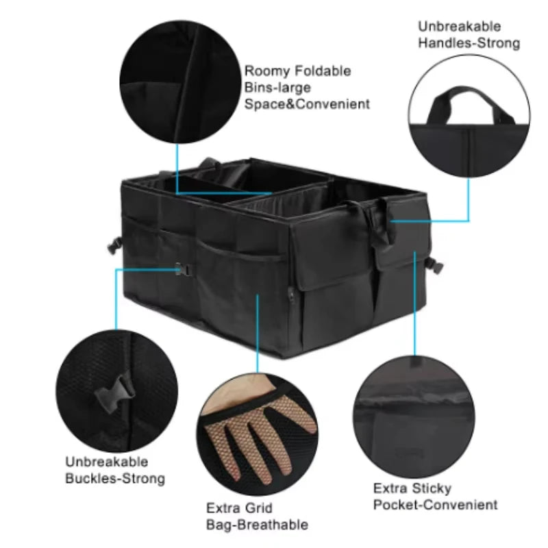 Collapsible Car Trunk Organizer | Large Oxford Storage Box Car Trunk Organizer QXL