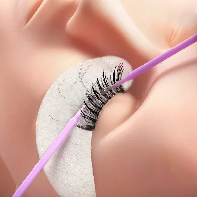 100-Pack Disposable Micro Brushes for Eyelash Extensions Disposable Micro Brushes QXL
