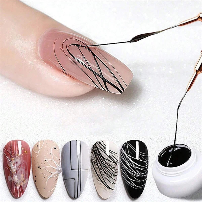Double-Head Nail Art Liner Brush | Stripe & Detail Pen Nail Art Liner Brush QXL