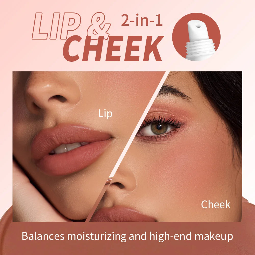 Matte Lip Tint & Blush | Hydrating Shea Butter Lipstick 6 Shades Matte Lip Tint QXL