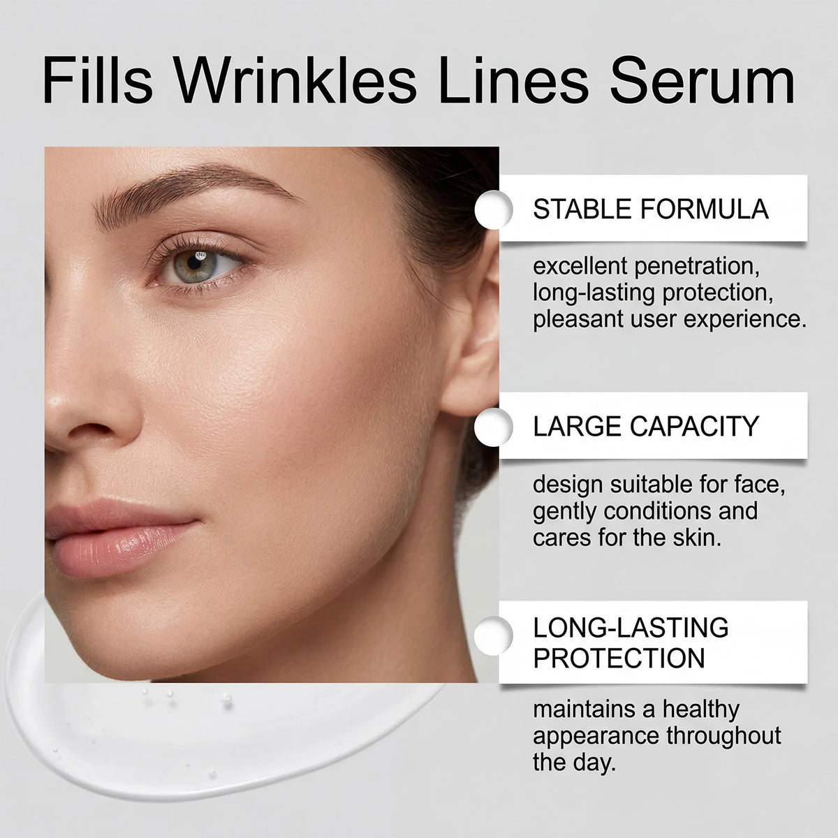 Tightening Face Serum – Firm, Hydrate & Smooth Skin 60ml Anti-Aging Face Serum QXL