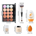 VERONNI 6-Pc Face Makeup Set | Foundation, Concealer & Primer Face Makeup Set QXL 6pcs