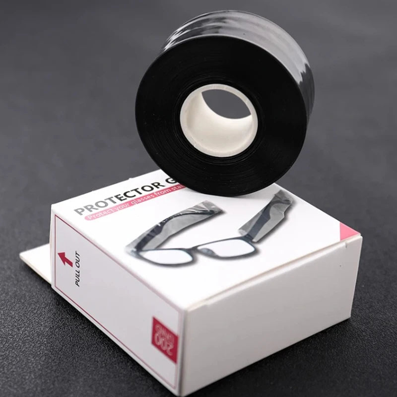 200-Pack Disposable Eyeglass Leg Sleeves | Hair Dye Protector Salon Protective Covers QXL black