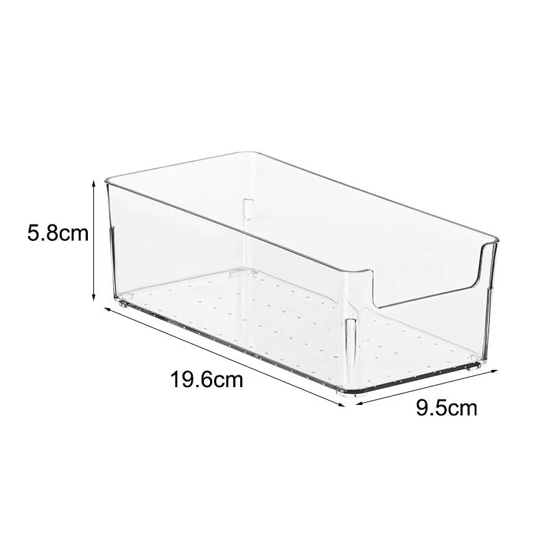 Clear Plastic Desktop Storage Box Organizer | 20×9.5×5.8cm Desktop Storage Box QXL