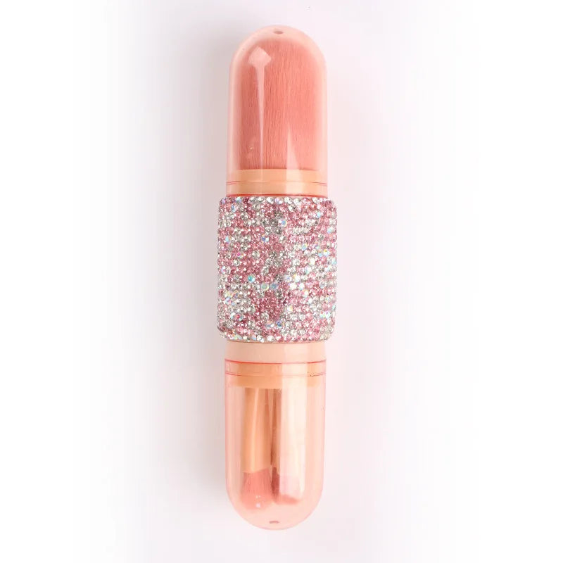 4-in-1 Diamond Makeup Brush Set | Eyeshadow & Powder Makeup Brush Set QXL pink